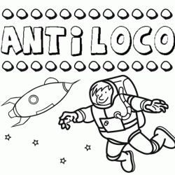 Dibujo con el nombre Antiloco para colorear, pintar e imprimir