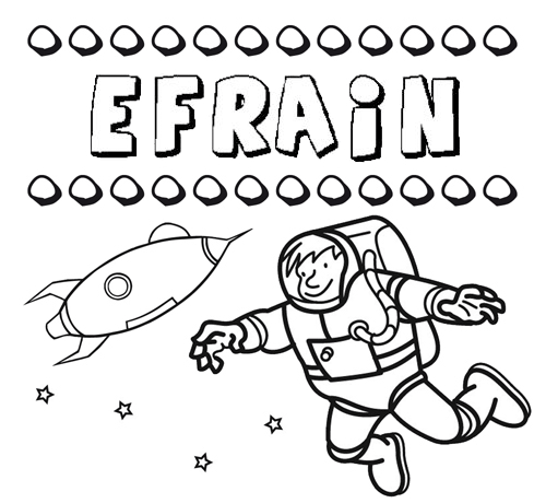 Dibujo con el nombre Efraín para colorear, pintar e imprimir