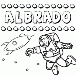 Dibujo con el nombre Albrado para colorear, pintar e imprimir