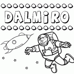 Dibujo con el nombre Dalmiro para colorear, pintar e imprimir