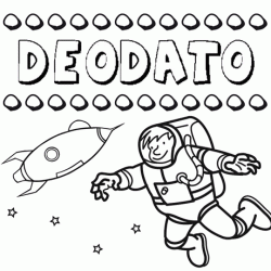 Dibujo con el nombre Deodato para colorear, pintar e imprimir