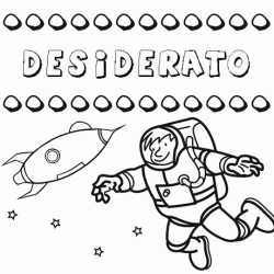 Dibujo con el nombre Desiderato para colorear, pintar e imprimir