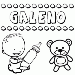Dibujo con el nombre Galeno para colorear, pintar e imprimir
