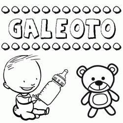 Dibujo con el nombre Galeoto para colorear, pintar e imprimir