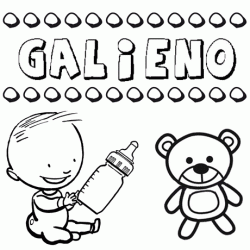 Dibujo con el nombre Galieno para colorear, pintar e imprimir