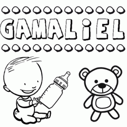 Dibujo con el nombre Gamaliel para colorear, pintar e imprimir