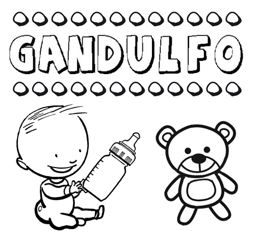 Dibujo con el nombre Gandulfo para colorear, pintar e imprimir