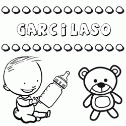 Dibujo con el nombre Garcilaso para colorear, pintar e imprimir