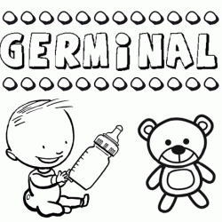 Dibujo con el nombre Germinal para colorear, pintar e imprimir