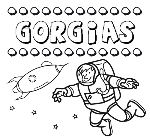 Dibujo con el nombre Gorgias para colorear, pintar e imprimir