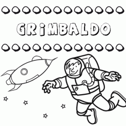 Dibujo con el nombre Grimbaldo para colorear, pintar e imprimir