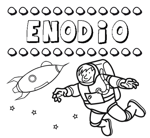 Dibujo con el nombre Enodio para colorear, pintar e imprimir