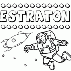Dibujo con el nombre Estratón para colorear, pintar e imprimir