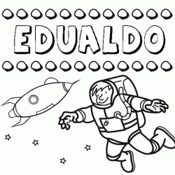 Dibujo con el nombre Edualdo para colorear, pintar e imprimir