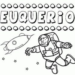 Dibujo con el nombre Euquerio para colorear, pintar e imprimir