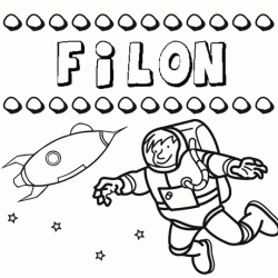 Dibujo con el nombre Filón para colorear, pintar e imprimir