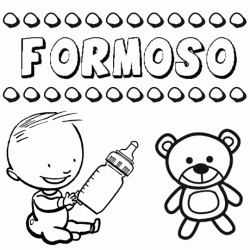 Dibujo con el nombre Formoso para colorear, pintar e imprimir