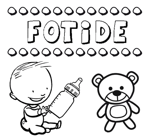 Dibujo con el nombre Fotide para colorear, pintar e imprimir
