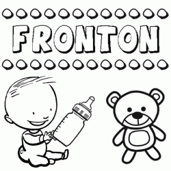 Dibujo con el nombre Frontón para colorear, pintar e imprimir