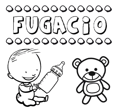 Dibujo con el nombre Fugacio para colorear, pintar e imprimir