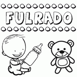 Dibujo con el nombre Fulrado para colorear, pintar e imprimir
