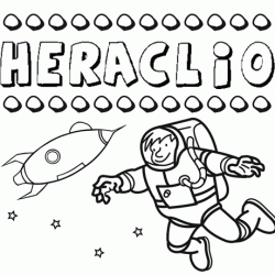 Dibujo con el nombre Heraclio para colorear, pintar e imprimir