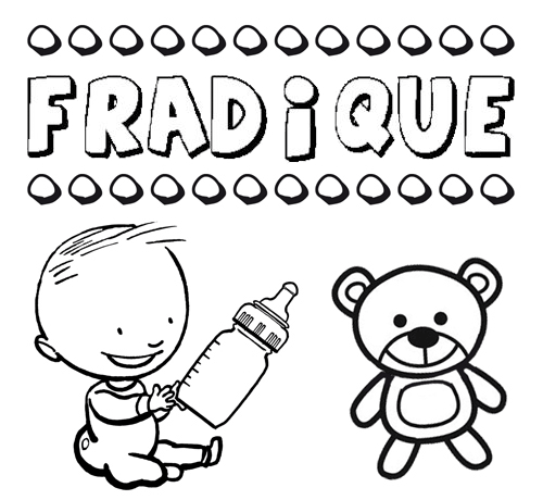 Dibujo con el nombre Fradique para colorear, pintar e imprimir
