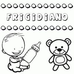 Dibujo con el nombre Frigidiano para colorear, pintar e imprimir