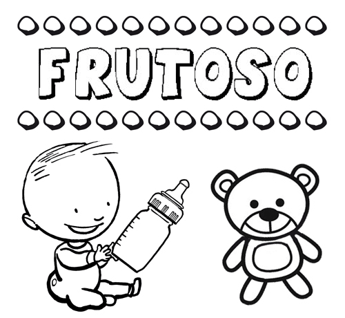 Dibujo con el nombre Frutoso para colorear, pintar e imprimir