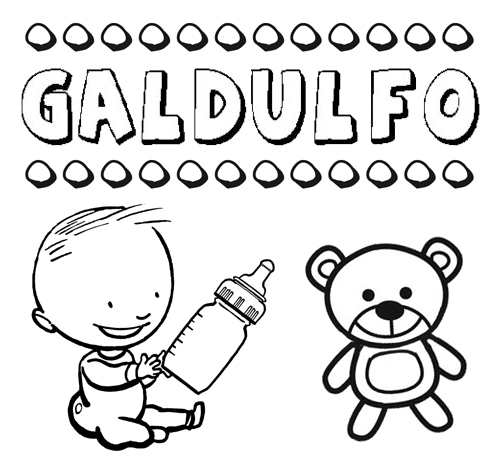Dibujo con el nombre Galdulfo para colorear, pintar e imprimir