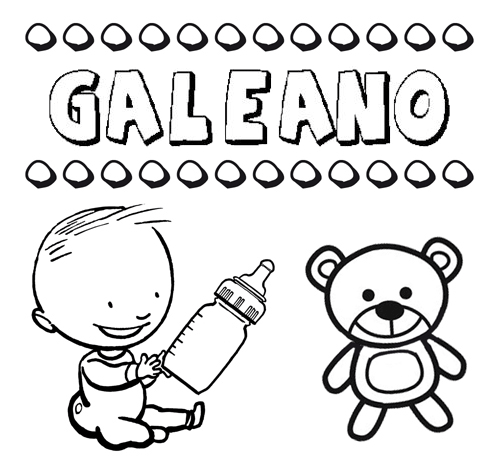Dibujo con el nombre Galeano para colorear, pintar e imprimir