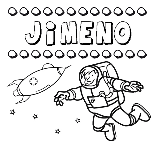 Dibujo con el nombre Jimeno para colorear, pintar e imprimir