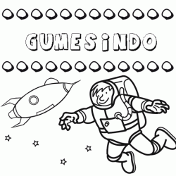 Dibujo con el nombre Gumesindo para colorear, pintar e imprimir
