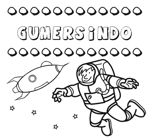 Dibujo con el nombre Gumersindo para colorear, pintar e imprimir