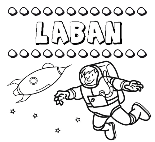 Dibujo con el nombre Labán para colorear, pintar e imprimir