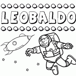 Dibujo con el nombre Leobaldo para colorear, pintar e imprimir