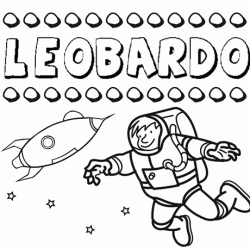 Dibujo con el nombre Leobardo para colorear, pintar e imprimir
