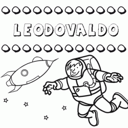 Dibujo con el nombre Leodovaldo para colorear, pintar e imprimir
