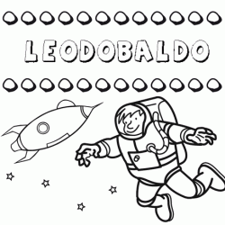 Dibujo con el nombre Leodobaldo para colorear, pintar e imprimir