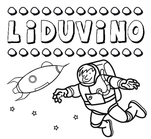 Dibujo con el nombre Liduvino para colorear, pintar e imprimir