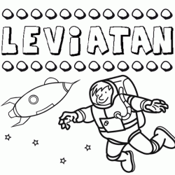 Dibujo con el nombre Leviatán para colorear, pintar e imprimir