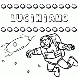 Dibujo con el nombre Luciniano para colorear, pintar e imprimir