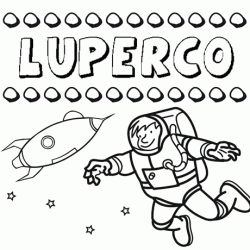 Dibujo con el nombre Luperco para colorear, pintar e imprimir