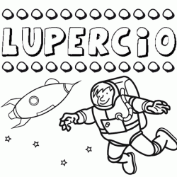 Dibujo con el nombre Lupercio para colorear, pintar e imprimir