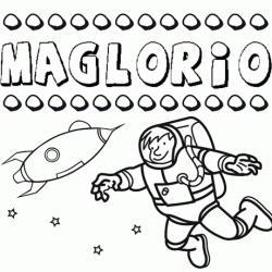Dibujo con el nombre Maglorio para colorear, pintar e imprimir