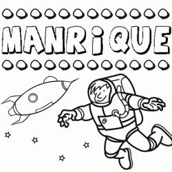 Dibujo con el nombre Manrique para colorear, pintar e imprimir