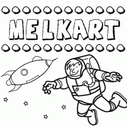 Dibujo con el nombre Melkart para colorear, pintar e imprimir