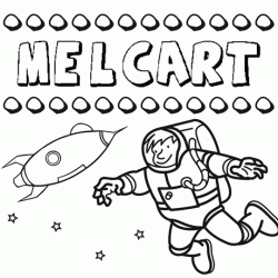 Dibujo con el nombre Melcart para colorear, pintar e imprimir
