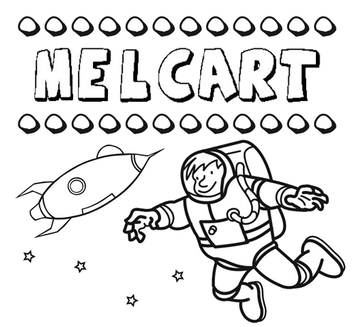Dibujo con el nombre Melcart para colorear, pintar e imprimir