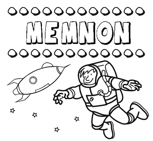 Dibujo con el nombre Memnón para colorear, pintar e imprimir